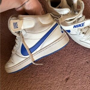 Nike White and Blue High-Tops